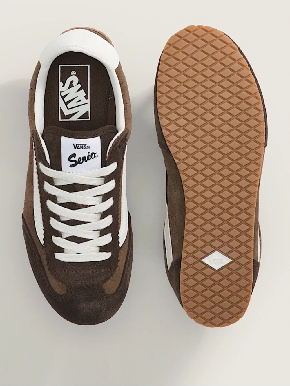 Vans Women’s Super Lowpro Shoe 8.5 | Brown and white